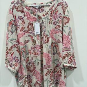 Rose & Olive Multicolor Floral Blouse